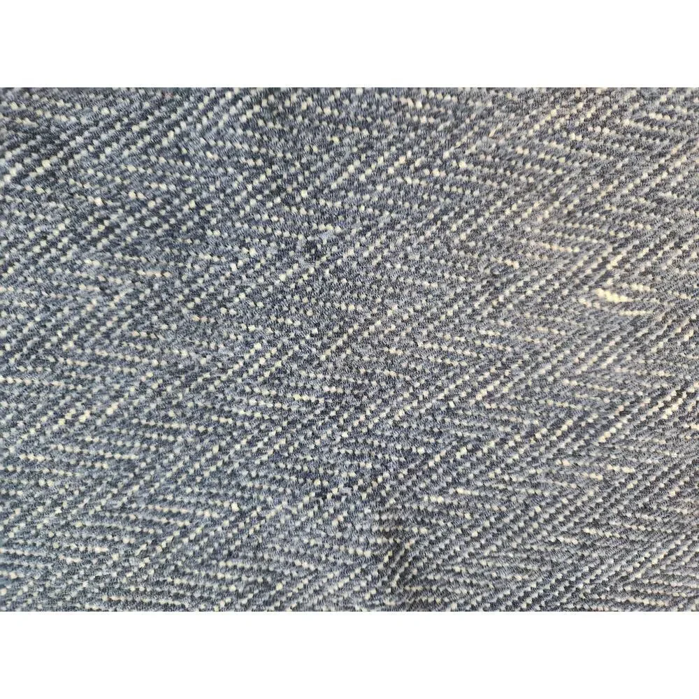 Pierre Cardin Fine Muffler Scarf Blue chevron tassel soft